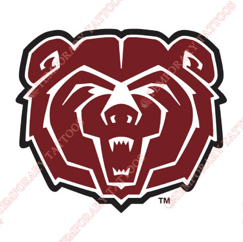 Missouri State Bears Customize Temporary Tattoos Stickers NO.5136